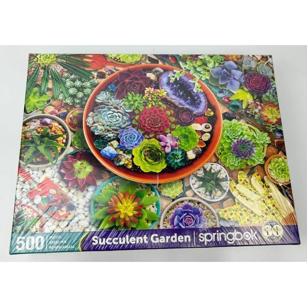Succulent Garden 500 Piece Jigsaw Puzzle Springbok New